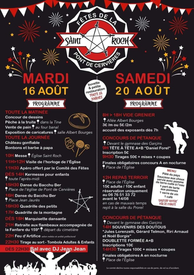 la célèbre fête de la Saint Roch de retour cette année ! la célèbre fête de la Saint Roch de retour cette année !