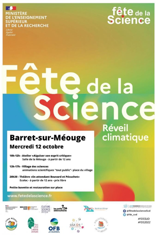 la Fête de la Science c'est à Barret-sur-Méouge ce 12 octobre ! la Fête de la Science c'est à Barret-sur-Méouge ce 12 octobre !