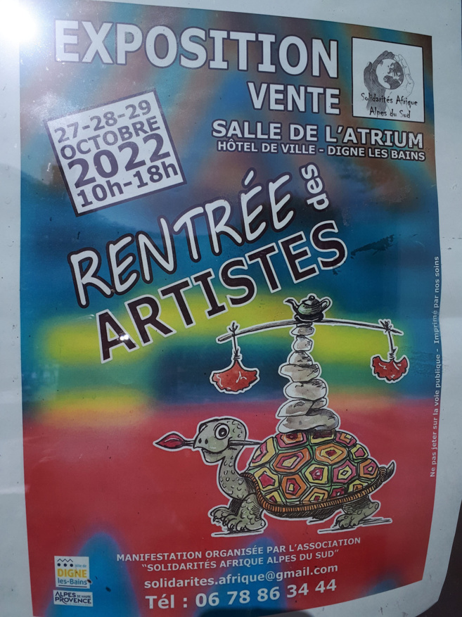Exposition à la salle de l'Atrium à Digne Rentrée des Artistes Exposition à la salle de l'Atrium à Digne Rentrée des Artistes