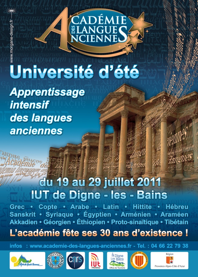 L’IUT de Digne accueillait la 11ème Académie de langues anciennes cet été. L’IUT de Digne accueillait la 11ème Académie de langues anciennes cet été.