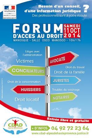 Manosque accueille un forum d’accès au Droit samedi