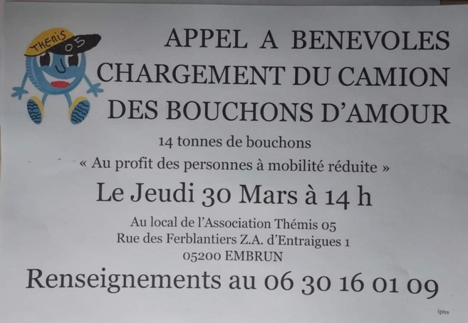 Themis 05 a besoin de bénévoles Themis 05 a besoin de bénévoles