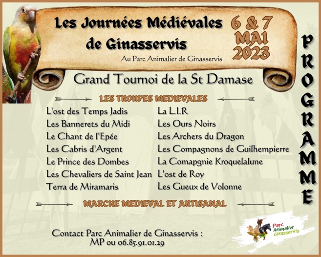1ère édition pour les Journées médiévales de Ginasservis 1ère édition pour les Journées médiévales de Ginasservis