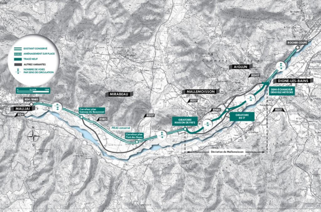 Le choix de la desserte pour Digne. Le choix de la desserte pour Digne.