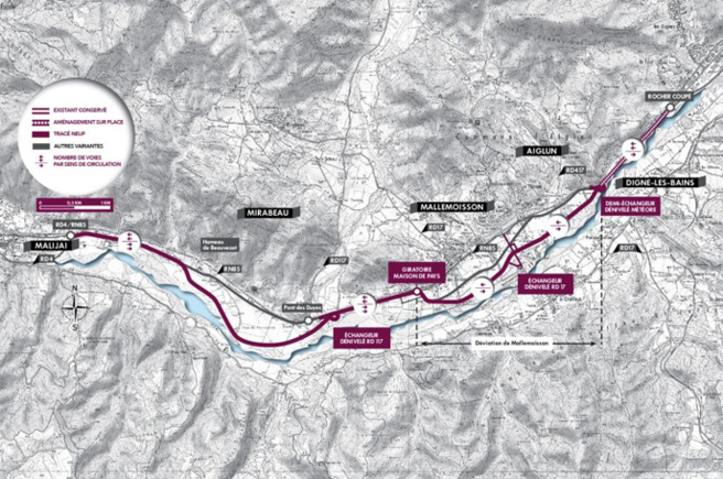 Le choix de la desserte pour Digne. Le choix de la desserte pour Digne.