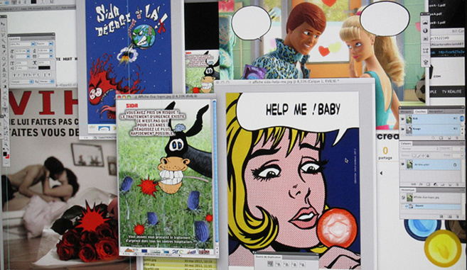 Des étudiants de l’école d’art de Digne planchent sur la prévention du VIH. Des étudiants de l’école d’art de Digne planchent sur la prévention du VIH.