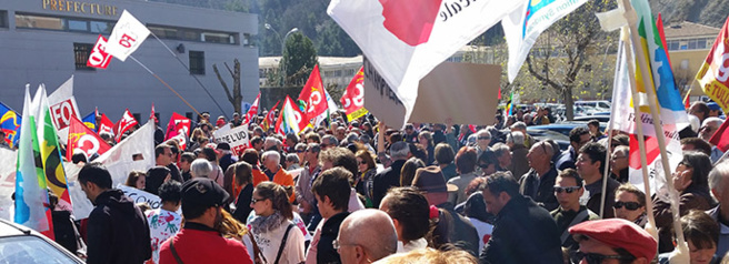 Manifestation à Digne contre l’austérité
