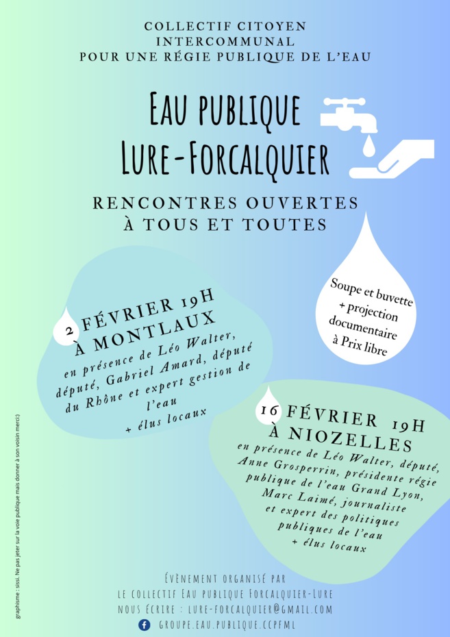Réunion publique - Collectif eau Lure Forcalquier