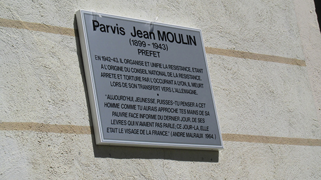 Inauguration du parvis Jean Moulin : hommage à ce héros de la Résistance Inauguration du parvis Jean Moulin : hommage à ce héros de la Résistance