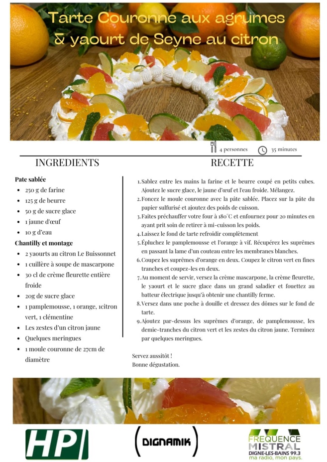 LES RECETTES DU CHEF CUISINIER Frédéric PAYAN