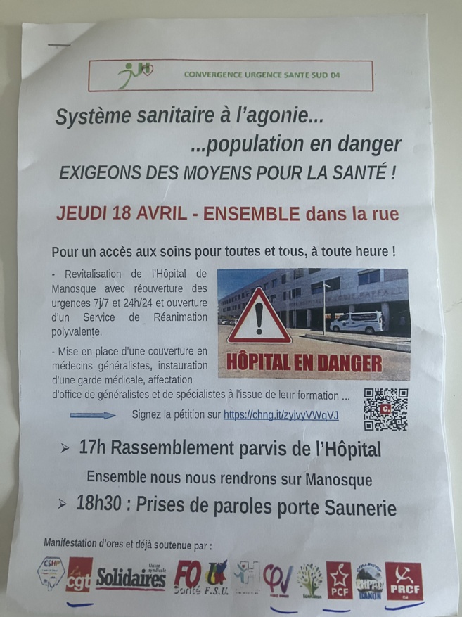 Collectif Santé Haute Provence - Appel à mobilisation pour l'hopital public Collectif Santé Haute Provence - Appel à mobilisation pour l'hopital public