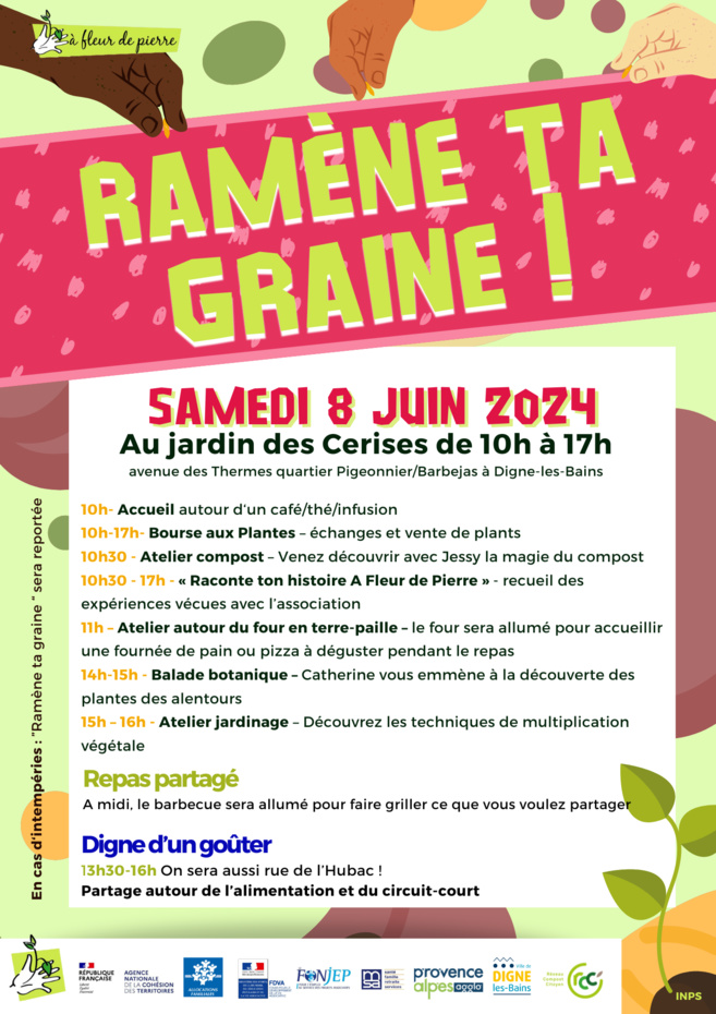 Ramène ta graine, une journée portes ouvertes avec A Fleur de pierre ! Ramène ta graine, une journée portes ouvertes avec A Fleur de pierre !