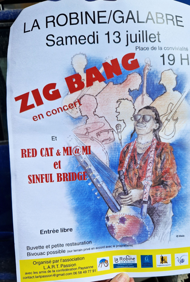 Samedi 13 juillet à la Robine sur Galabre - Grand Concert avec ZIG BANG - Samedi 13 juillet à la Robine sur Galabre - Grand Concert avec ZIG BANG -