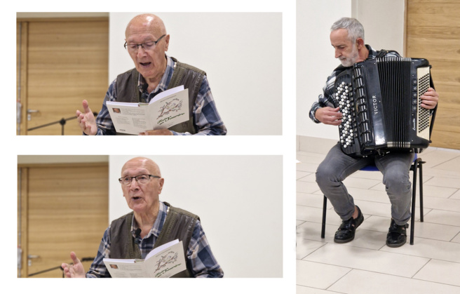 Michel Goldmann accompagné par Jo Labita à l'accordéon Michel Goldmann accompagné par Jo Labita à l'accordéon
