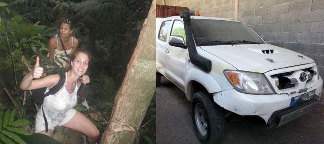 Marie et Mélanie prête à conduire leur 4x4, TOYOTA HILUX Marie et Mélanie prête à conduire leur 4x4, TOYOTA HILUX