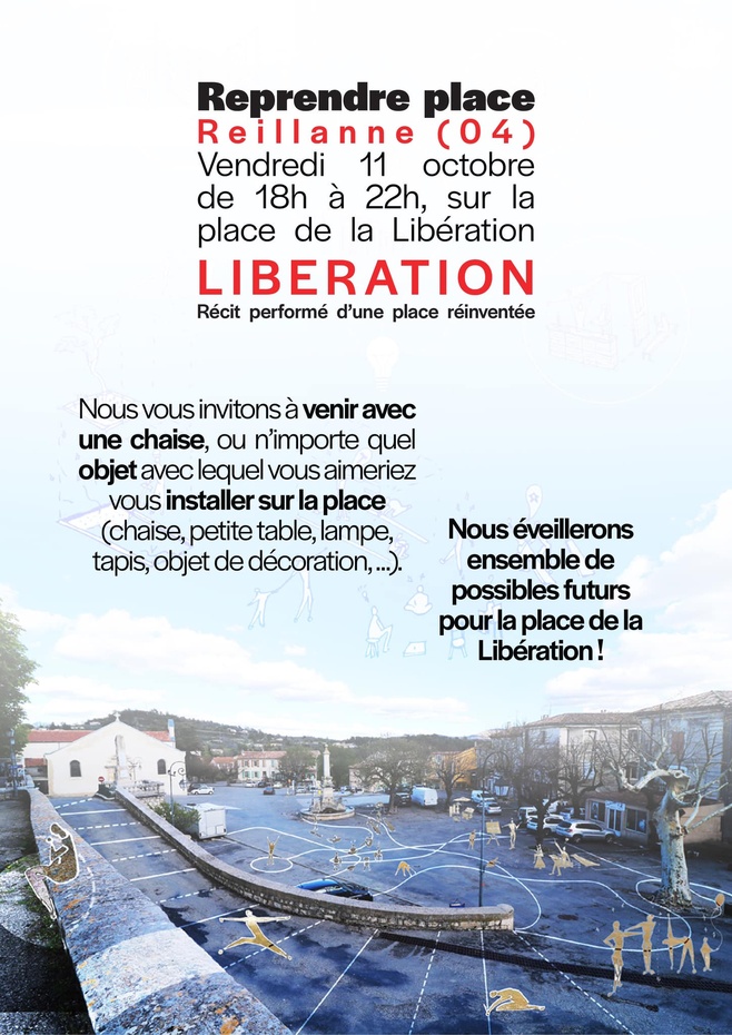 Quel devenir pour les coeurs de nos villages ? REILLANNE EN RESIDENCE, PROJET PILOTE : "REPRENDRE PLACE" POUR eVEILLER ENSEMBLE DE POSSIBLES FUTURS POUR LA PLACE DE LA LIBERATION ! Quel devenir pour les coeurs de nos villages ? REILLANNE EN RESIDENCE, PROJET PILOTE : "REPRENDRE PLACE" POUR eVEILLER ENSEMBLE DE POSSIBLES FUTURS POUR LA PLACE DE LA LIBERATION !