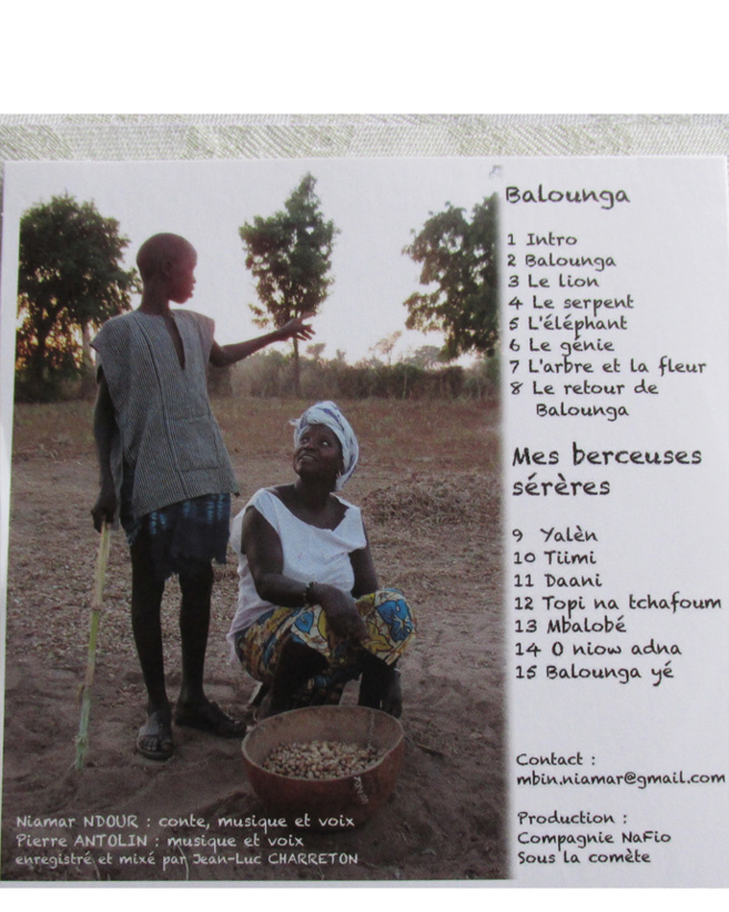 Un CD de contes et berceuses sérères disponible à partir du 15 novembre 2015 Un CD de contes et berceuses sérères disponible à partir du 15 novembre 2015