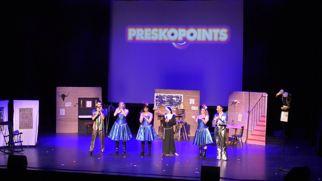 La troupe des Preskopoints, toujours présente pour le téléthon. La troupe des Preskopoints, toujours présente pour le téléthon.