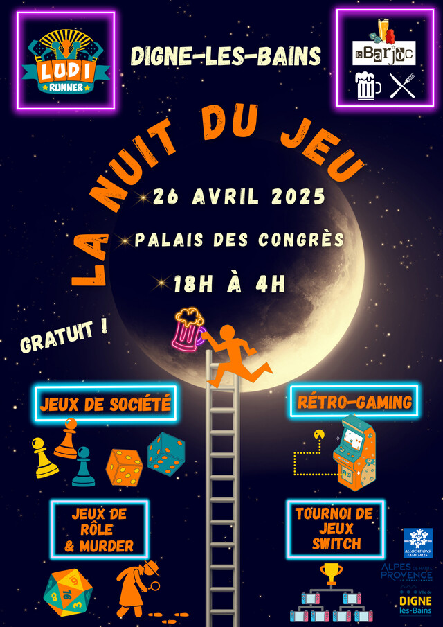 Ludinner vous invite à la Nuit du Jeu ! Ludinner vous invite à la Nuit du Jeu !