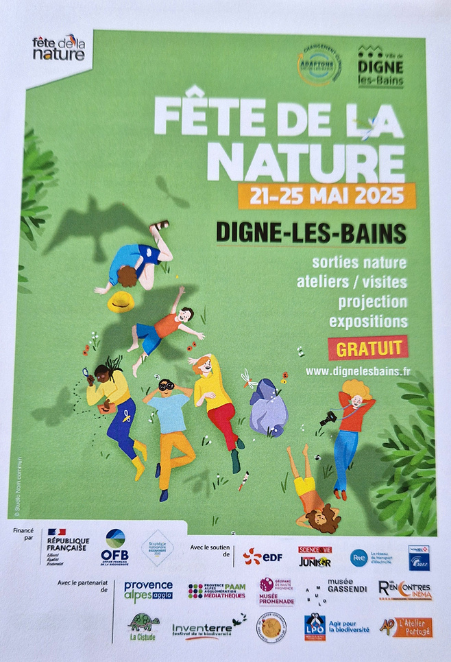 2ème édition de la Fête de la Nature à Digne les Bains du 21 au 25 mai 2025. 2ème édition de la Fête de la Nature à Digne les Bains du 21 au 25 mai 2025.
