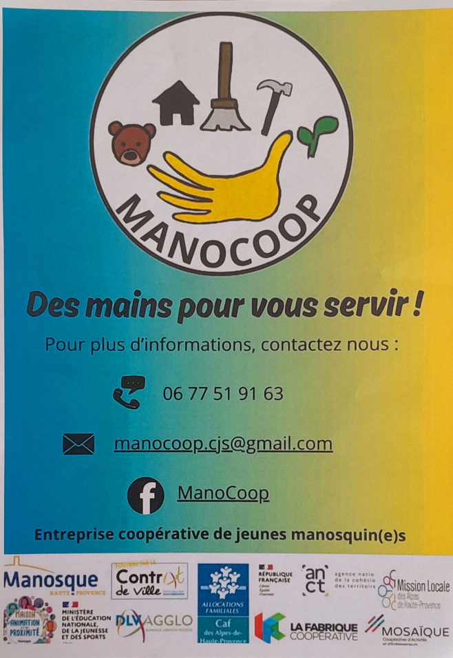 MANOCOOP - Des mains pour vous servir ! La Coopérative Jeunesse de Services, ça repart ! MANOCOOP - Des mains pour vous servir ! La Coopérative Jeunesse de Services, ça repart !