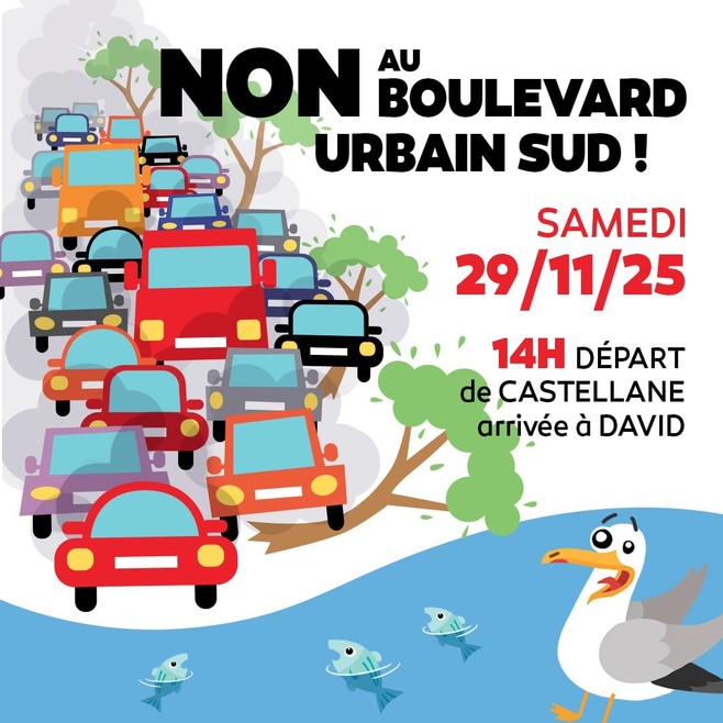 Mobilisation contre le Boulevard Urbain Sud à Marseille ! Mobilisation contre le Boulevard Urbain Sud à Marseille !