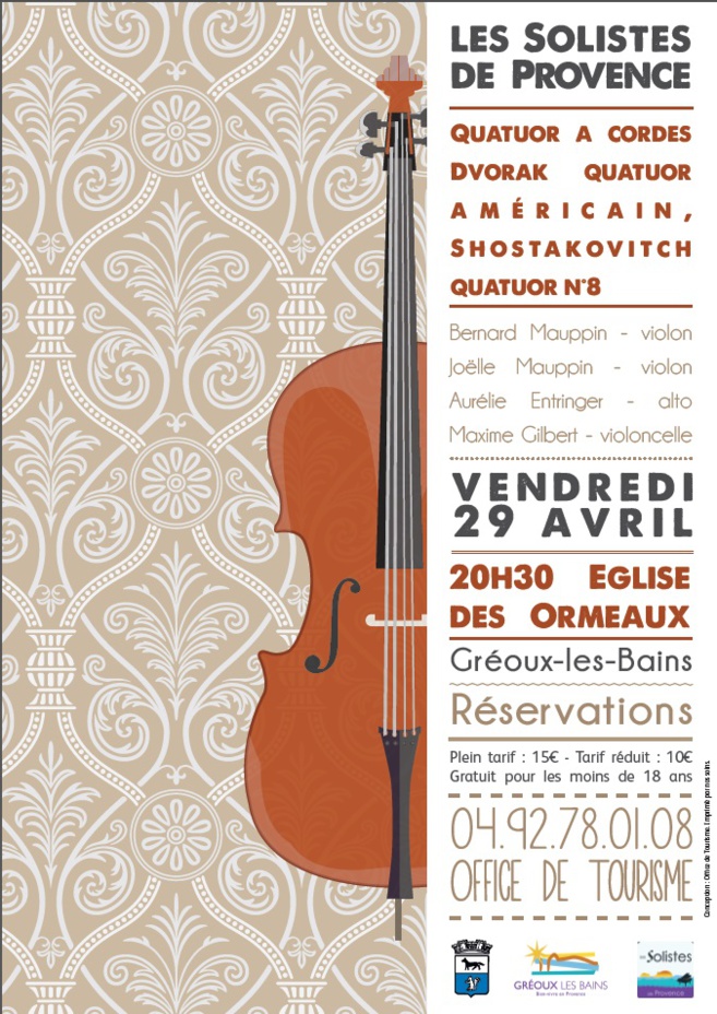 Un quatuor à cordes surprenant à Gréoux Un quatuor à cordes surprenant à Gréoux