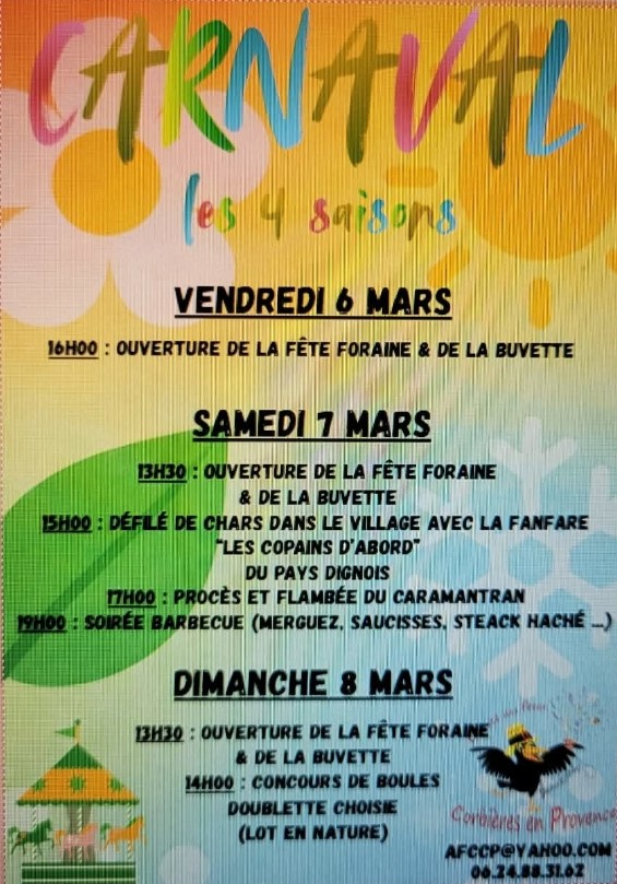Corbières ce vendredi : Lancement du Carnaval !