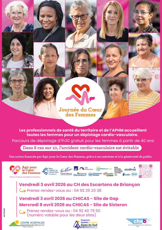Le Groupement Hospitalier des Alpes du Sud invite les femmes à prendre soin de leur coeur