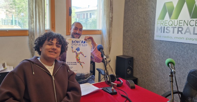 Léonard (stagiaire à Fréquence Mistral Digne) et Quentin Désidéri