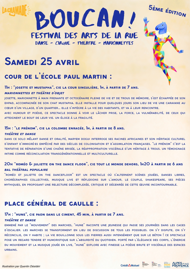 Deux jours de Boucan ! Le Festival des arts de la rue : les 25 et 26 avril à Digne