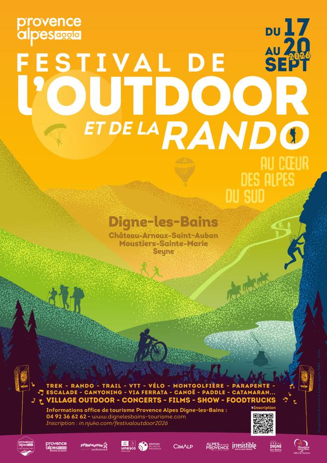 Ouverture des inscriptions pour le Festival de l'Outdoor et de la Rando, au coeur des Alpes du Sud