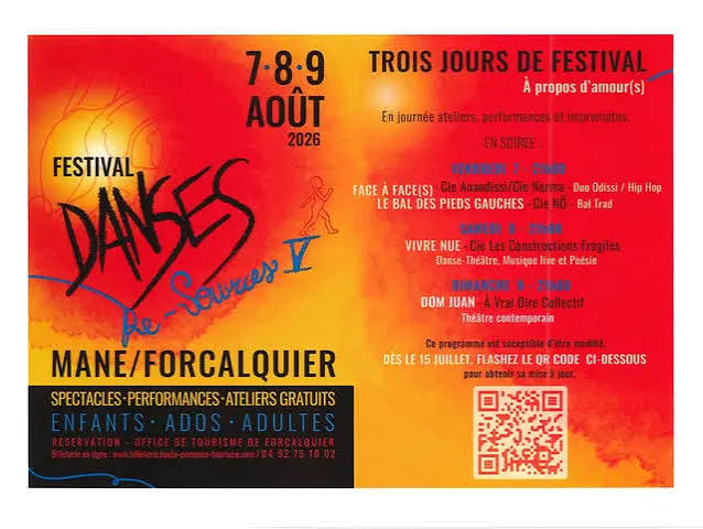 A vos agendas ! Le Festival Re-Sources, danses #5 du 7 au 9 août 2026 à MANE ET fORCALQUIER