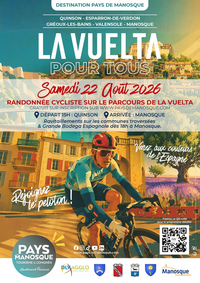 A vos agendas : La Vuelta fait étape à Manosque 22 & 23 août ! A vos agendas : La Vuelta fait étape à Manosque 22 & 23 août !