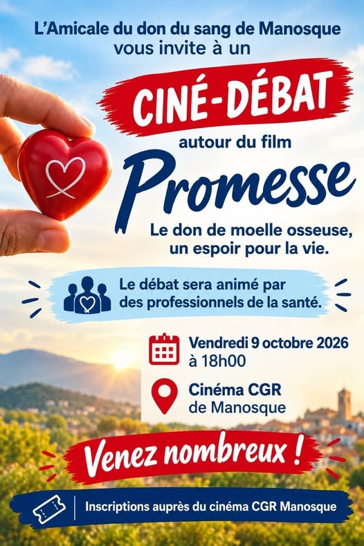 Soirée ciné-débat au CGR dédiée au don de moelle osseuse 