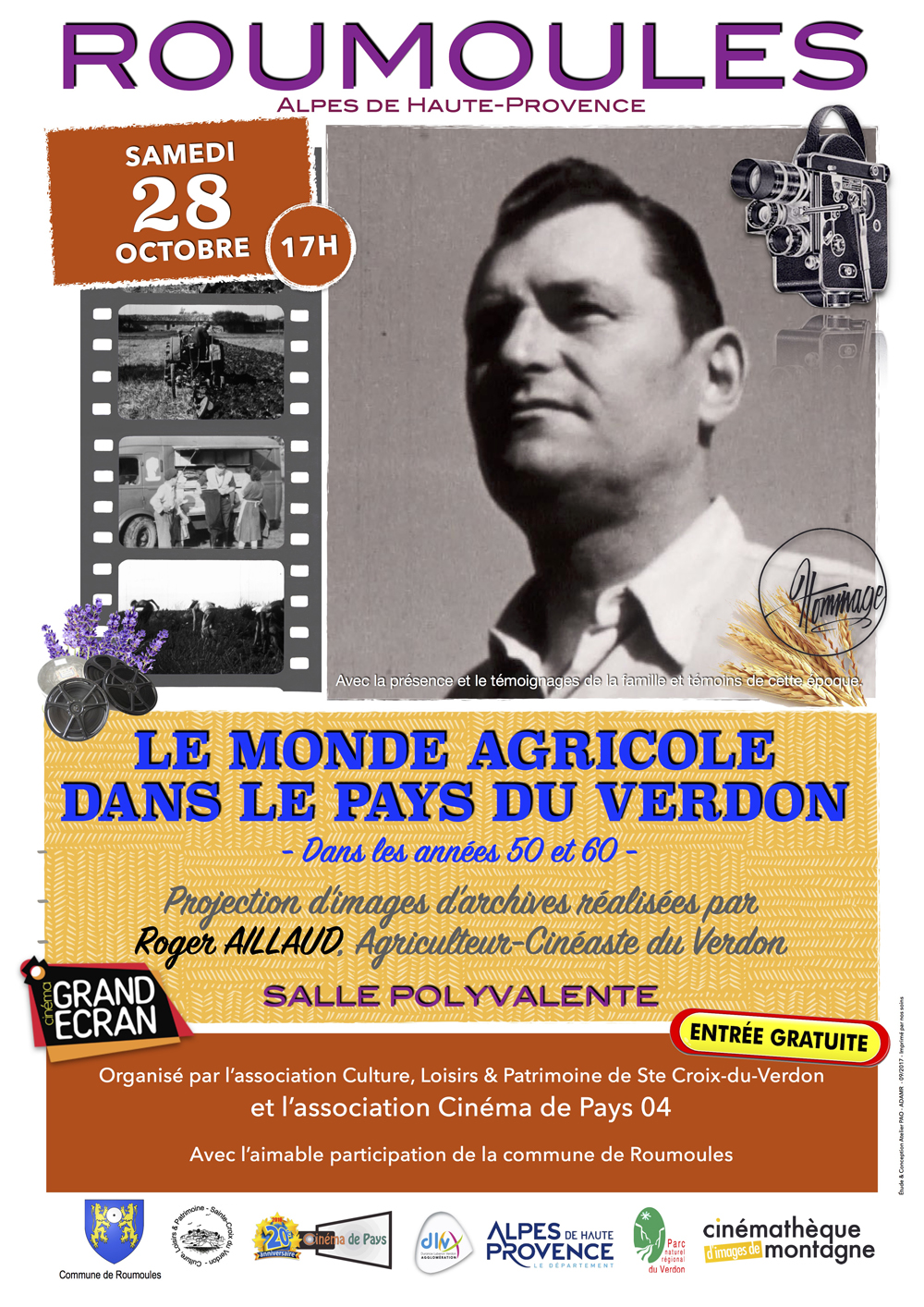 Roumoules rend hommage à Roger Aillaud, agriculteur et cinéaste
