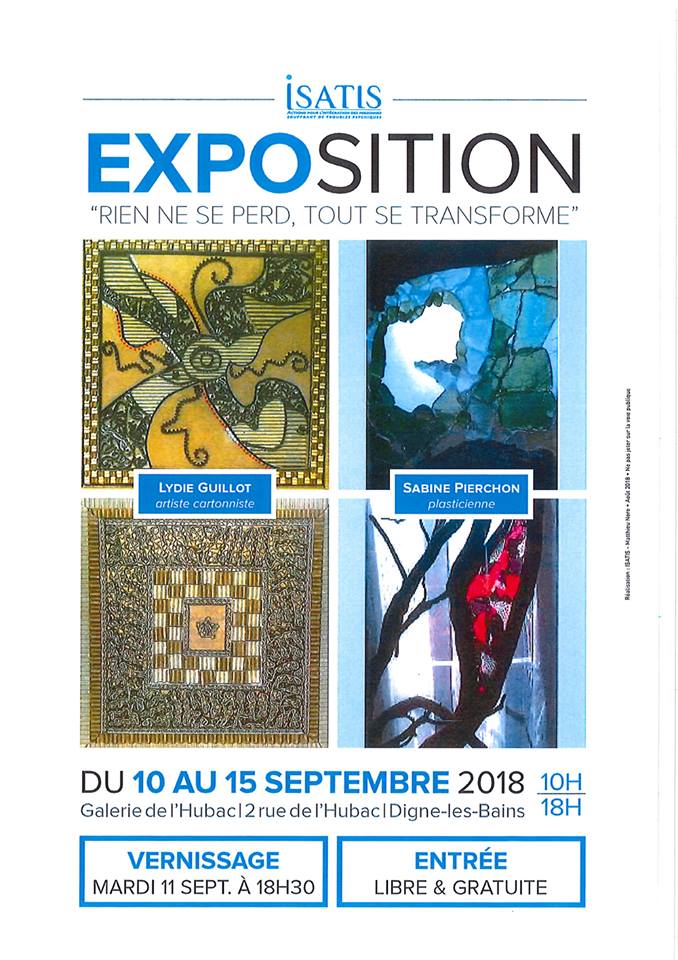 2 artistes exposent à la galerie de l'hubac du 10 au 15 septembre
