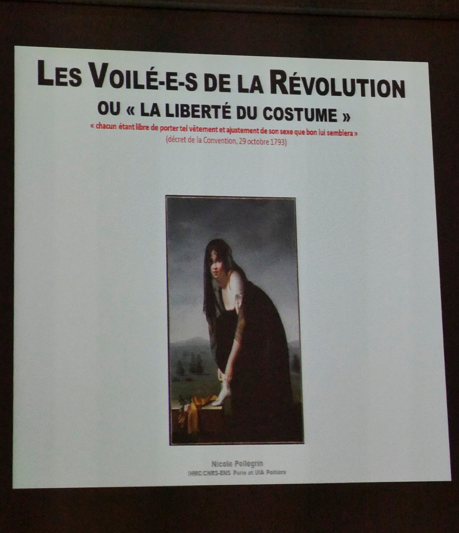 Les françaises voilées depuis la révolution