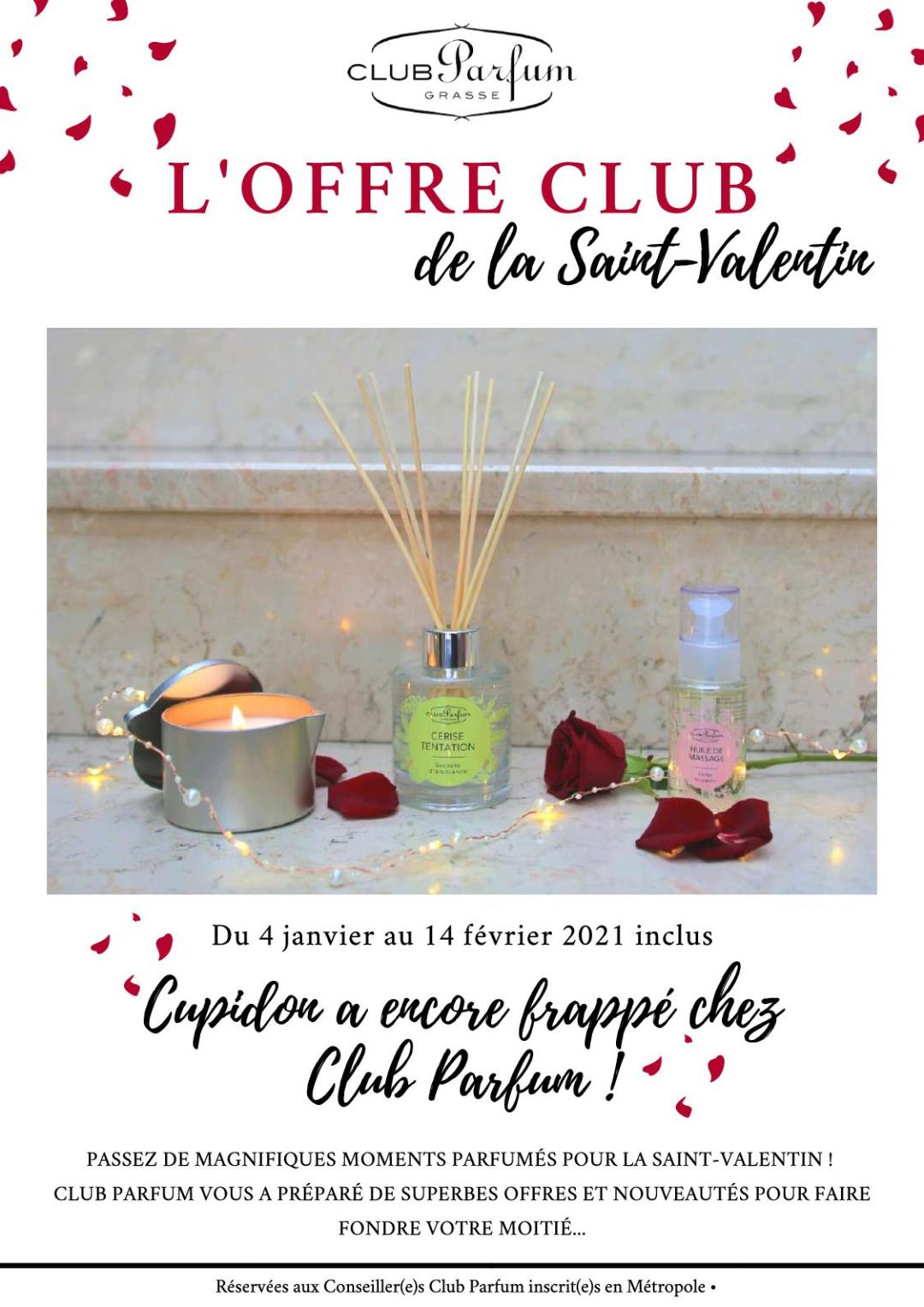 pour la saint Valentin : Cupidon a frappé chez club parfum !