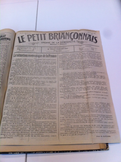 Quand «le petit Briançonnais» évoquait la France en 1921