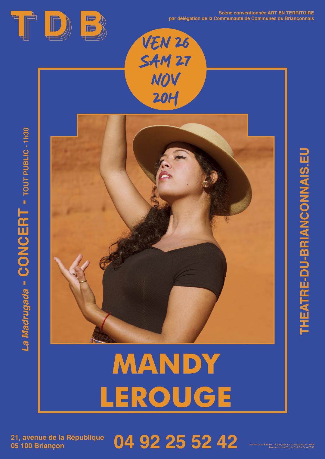 Mandy Lerouge au Théâtre du Briançonnais ce week-end !