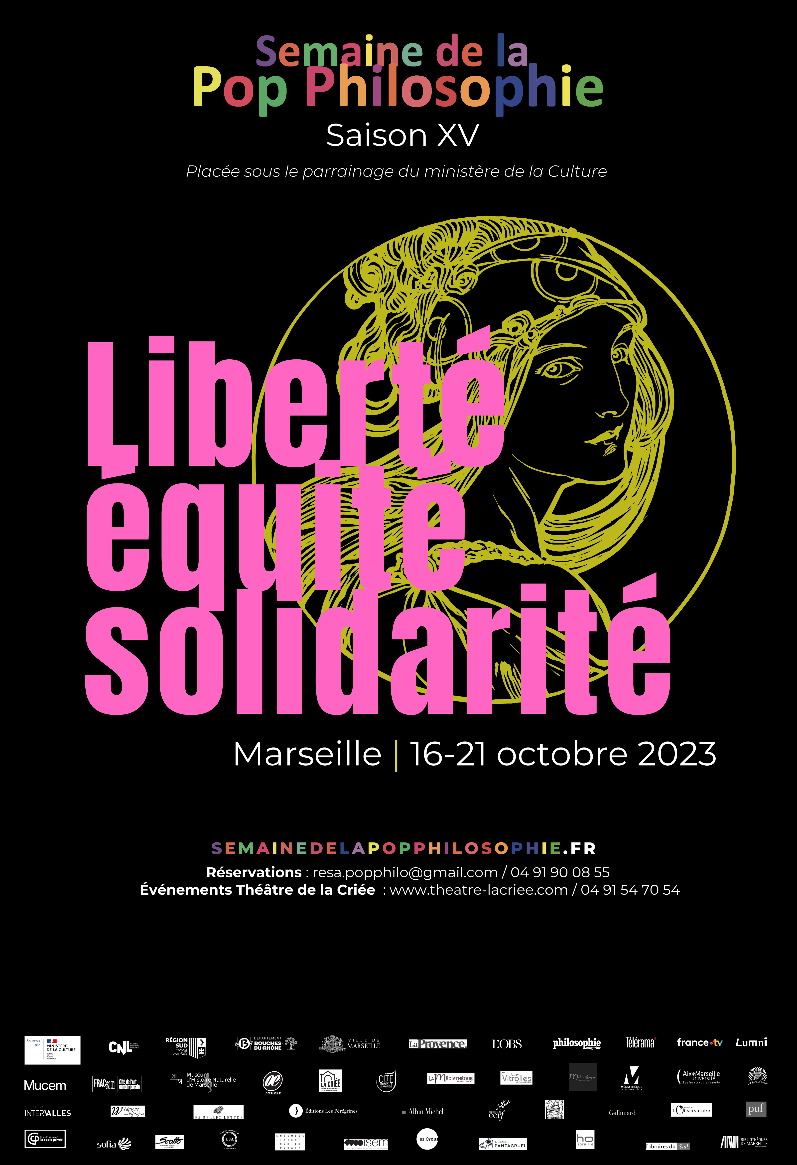 Semaine de la Pop Philosophie du 16 au 21 octobre 2023 à Marseille