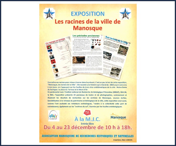 Exposition "Aux racines de la ville" à la MJC de Manosque