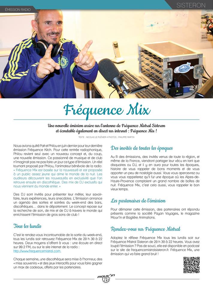 FRÉQUENCE MIX - LUNDI 16 NOVEMBRE 2015 !