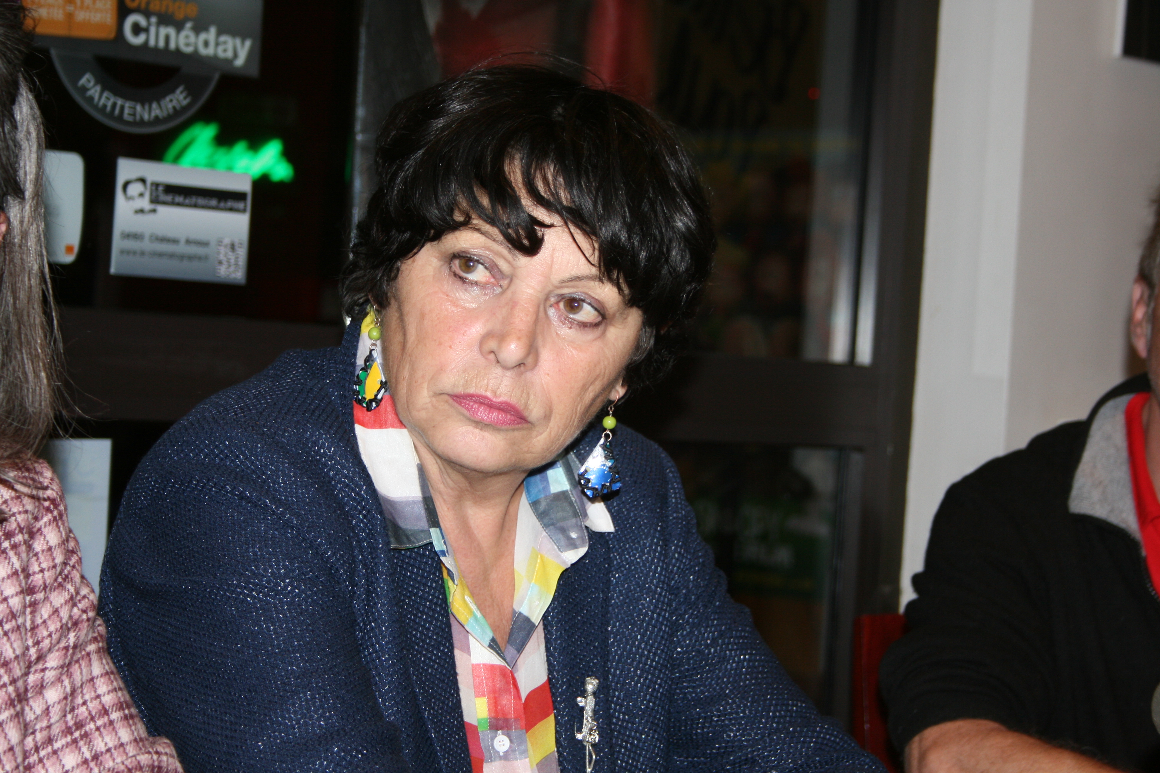 Michèle Rivasi au restaurant Le Stendhal à Châteaux-Arnoux.@Camille Garcia
