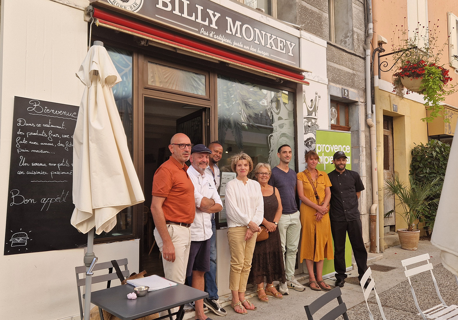 de gauche à droite : Bruno ACCIAI - Frédéric PAYAN - Alexis Hoarau - Patricia Granet-Brunello - Marie-José SERY - Manuel SINTES - Barbara DOHNT et Shane MAILLY