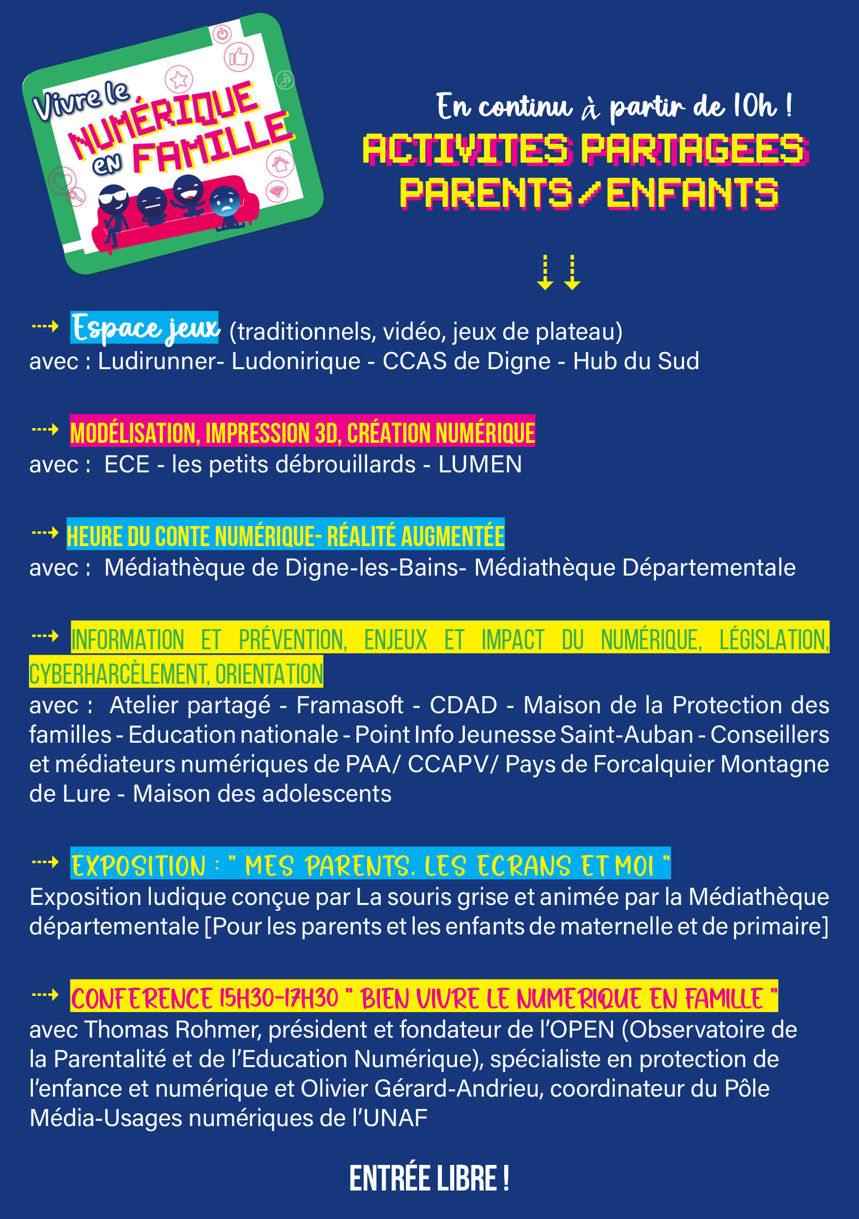 Une journée gratuite et ouverte à tous pour bien vivre le numérique à Digne les Bains !