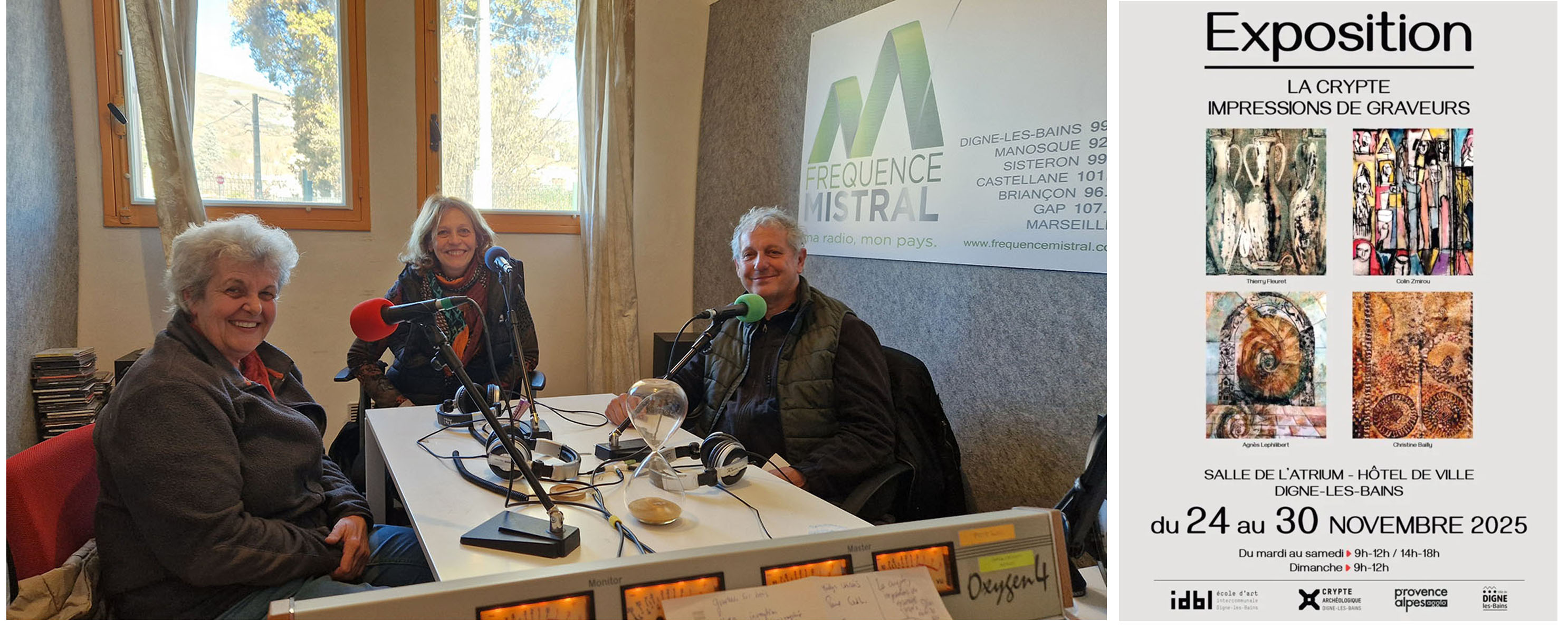 De gauche à droite : Josiane Richaud, Agnès Le Philibert et Daniel Rovaletto