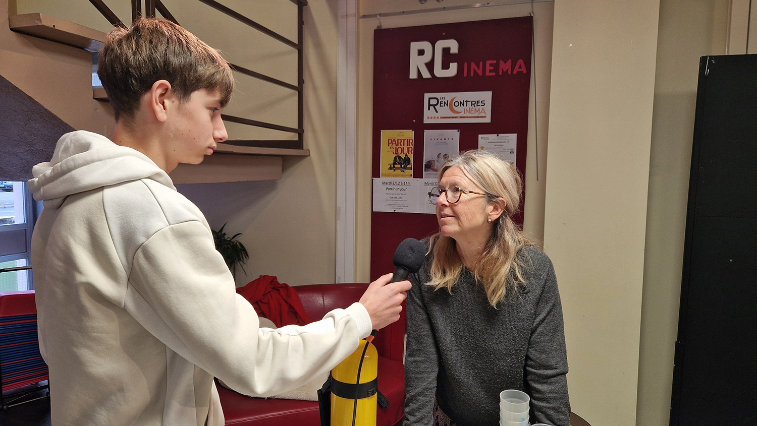 Gaspard interviewe Caroline Collomb