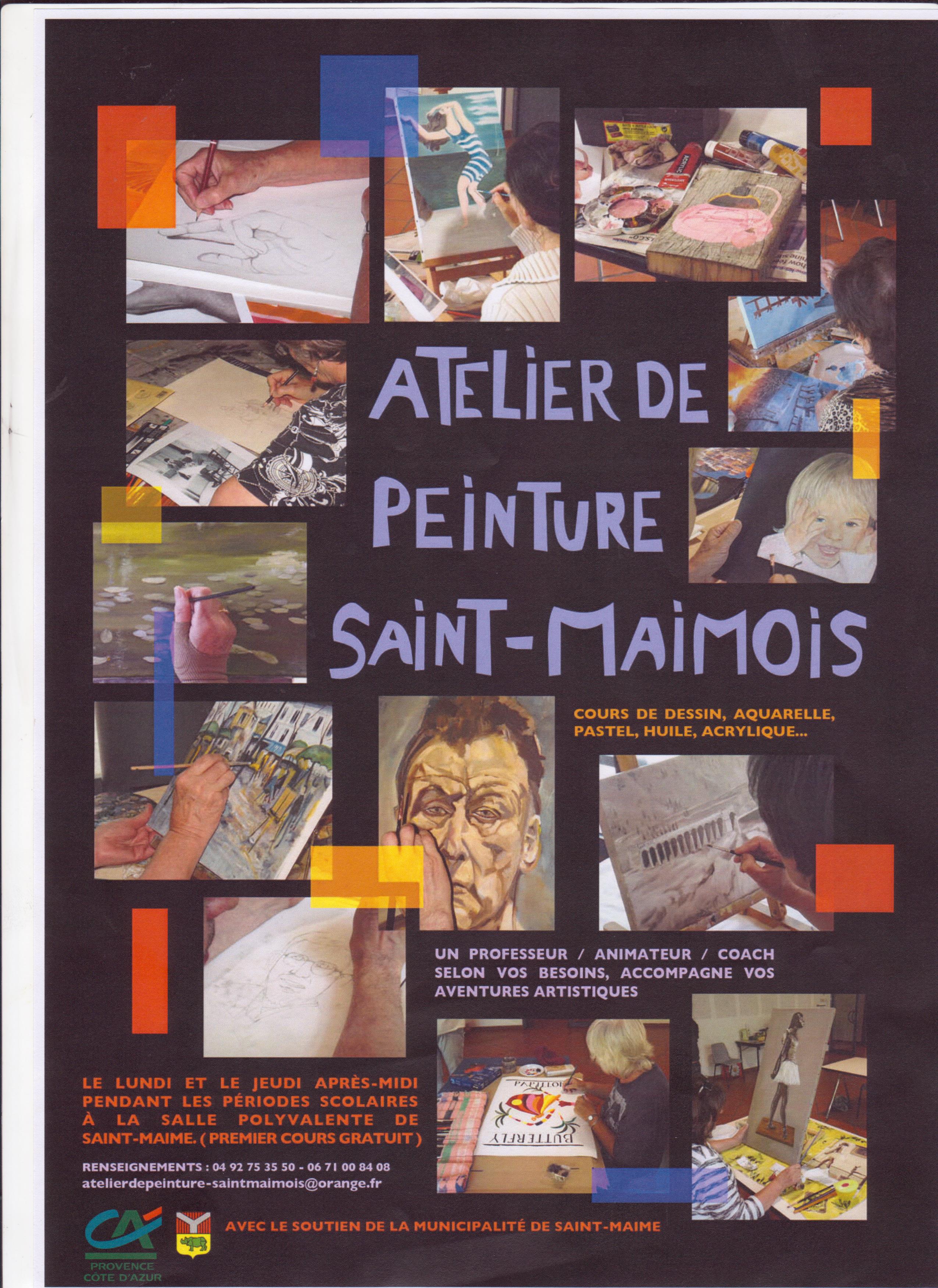 Ateliers de peinture et arts plastiques regroupent des habitants de Saint Maime